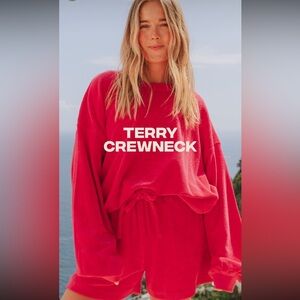 Daily Drills Hot Pink Terry Crewneck